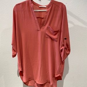 Women’s Pink Salmon Blouse Size Medium